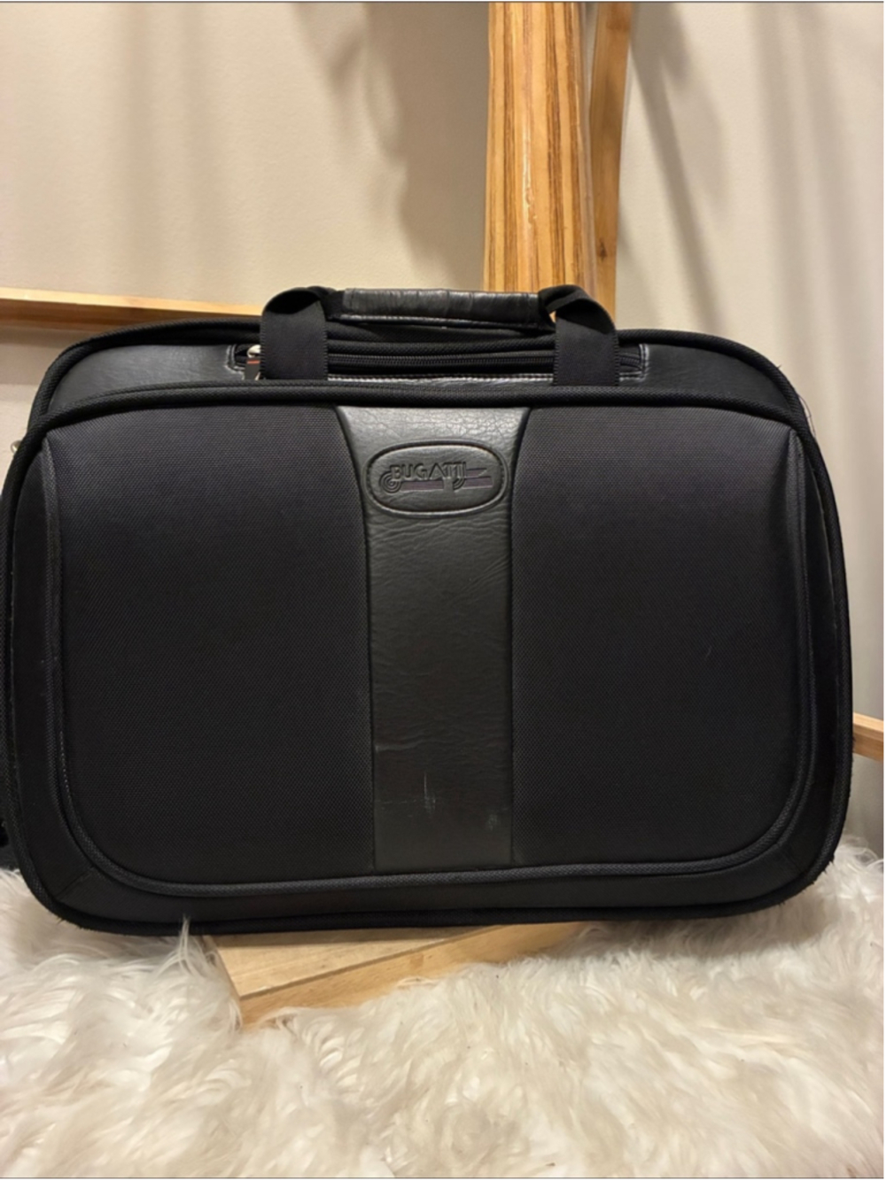 Bugatti Black Men's Laptop Briefcase Bag